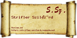 Strifler Szilárd névjegykártya